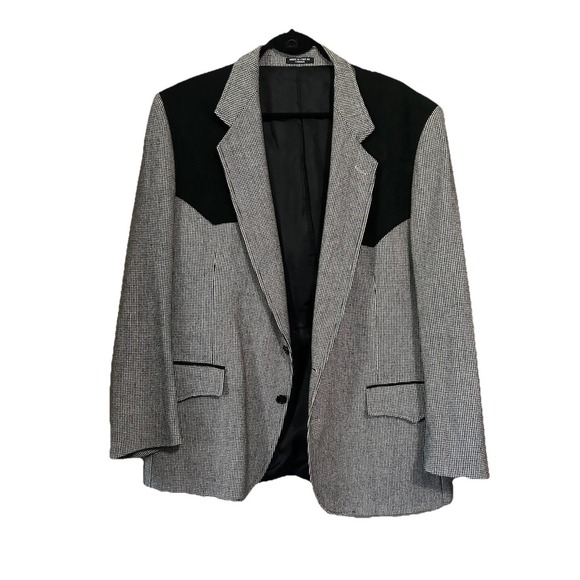 Dallas By Paragon Western‎ Cowboy Yoke Sports Coat Suit Jacket Blazer Men's 48R - Picture 2 of 12